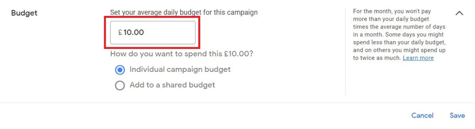Limited Budget