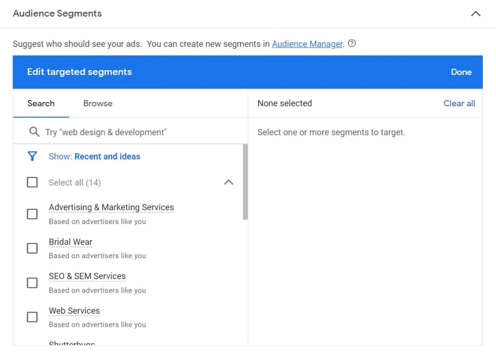 Google Ads Audience Segments