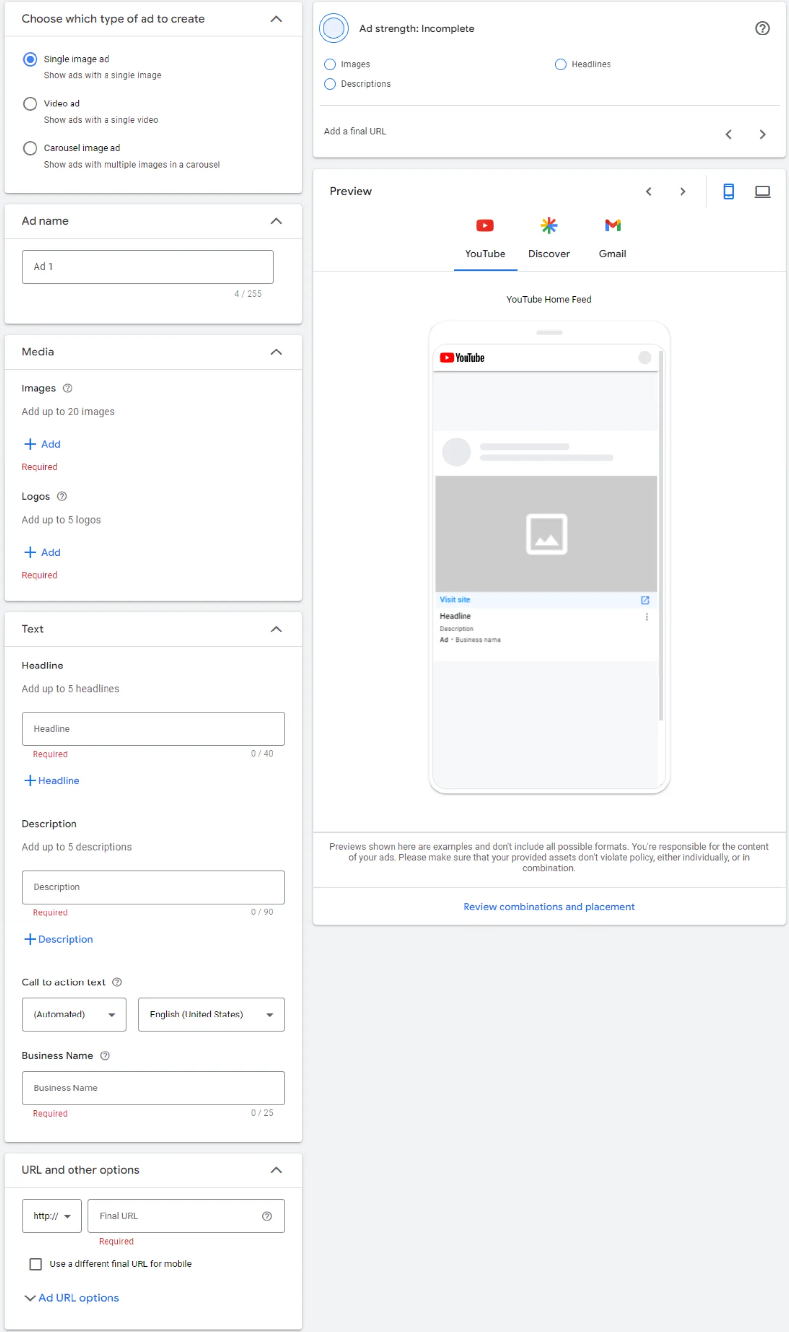 Google Ads Demand Gen Campaign Specifications