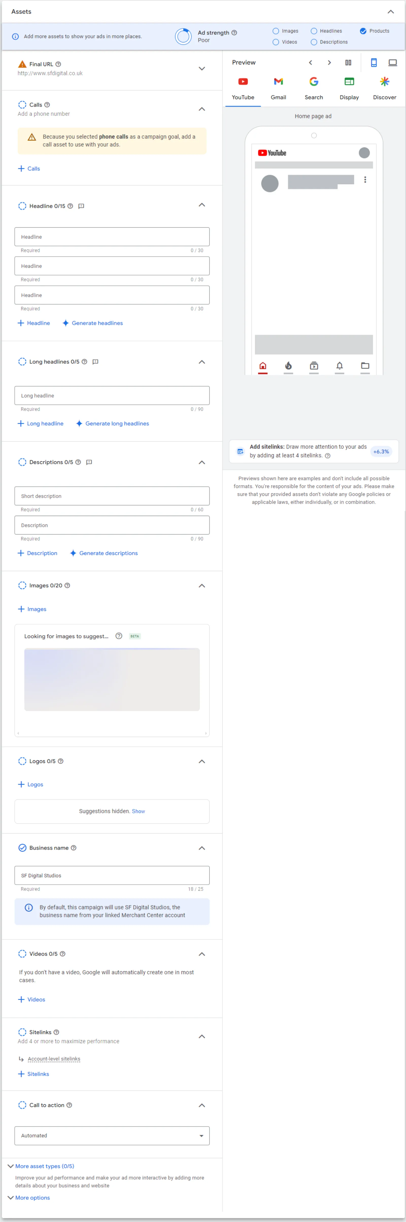 Google Ads Performance Max (PMax) Asset Specifications