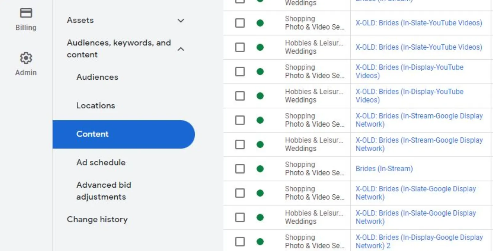 Google Ads Content Exclusions