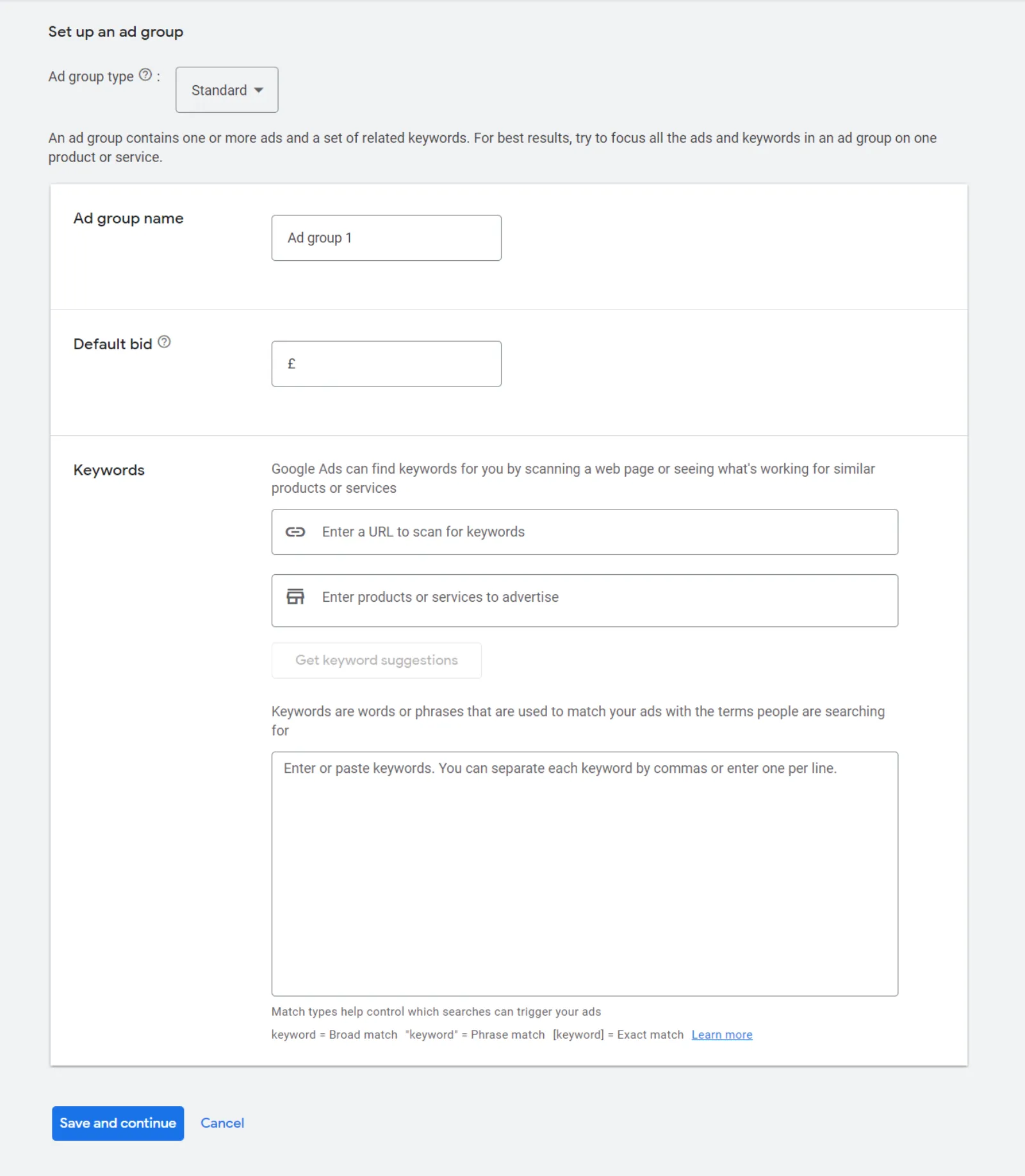 Google Ads Ad Group