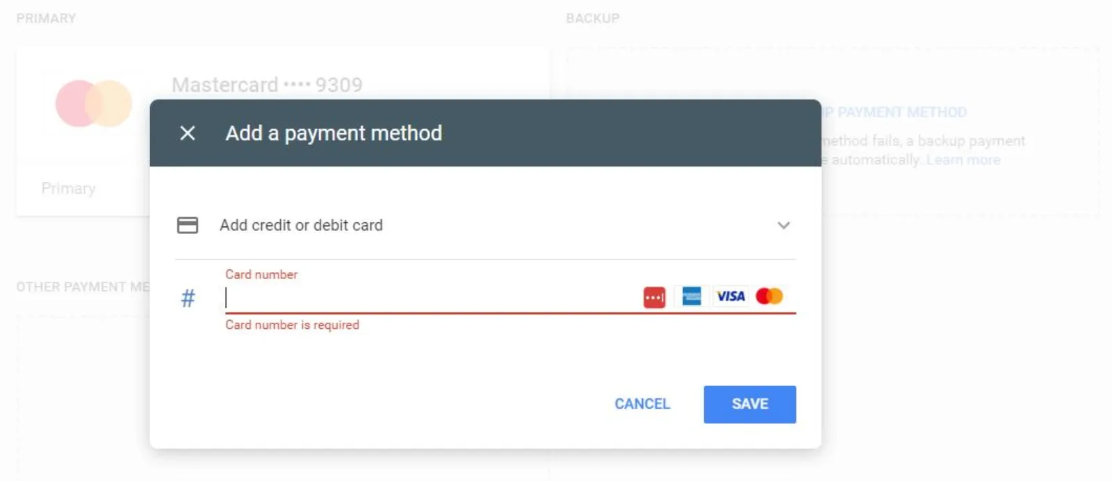 Google Ads Payment Methods