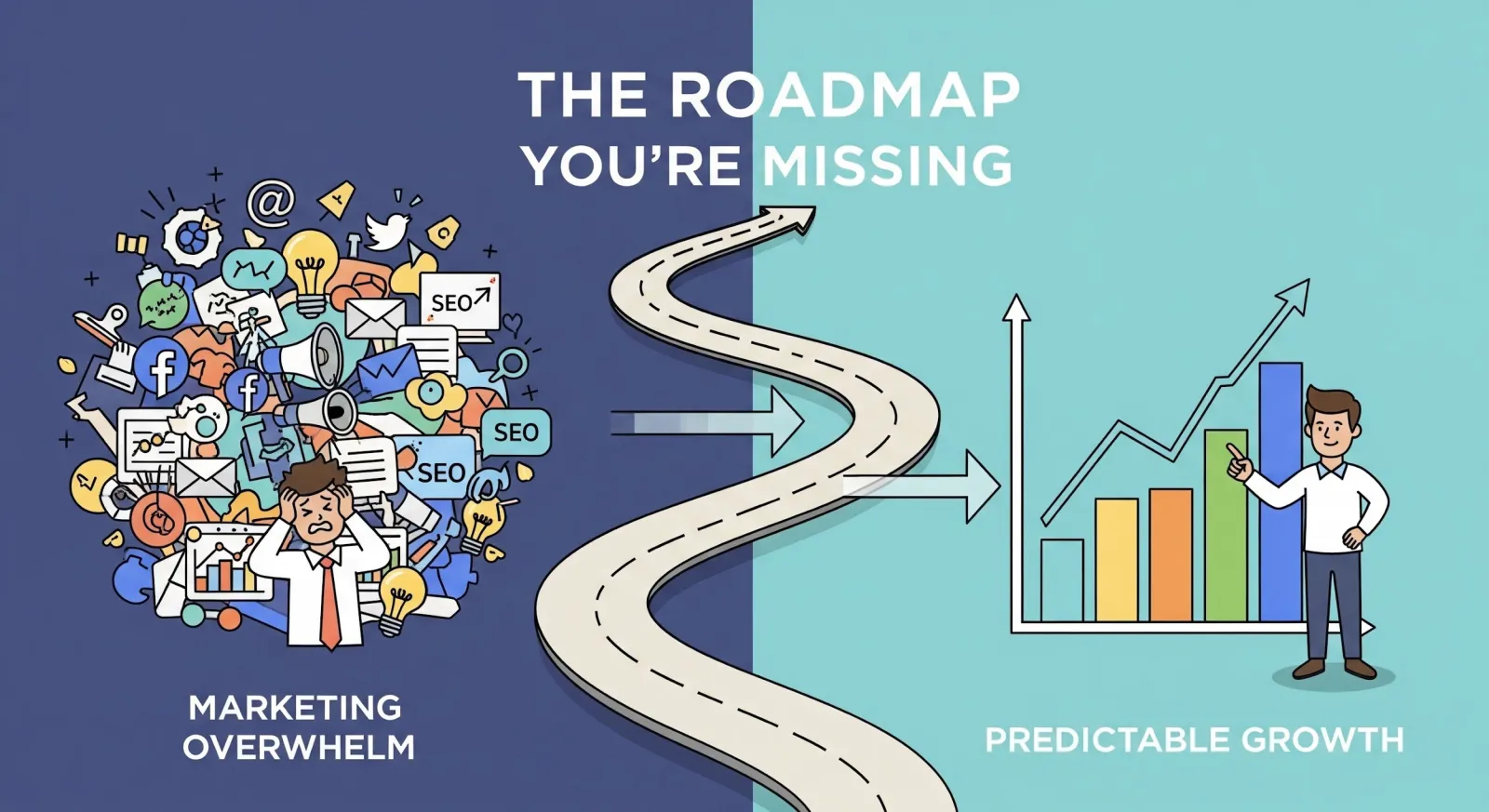 “Marketing Overwhelm” To “Predictable Growth”: The Roadmap You’re Missing