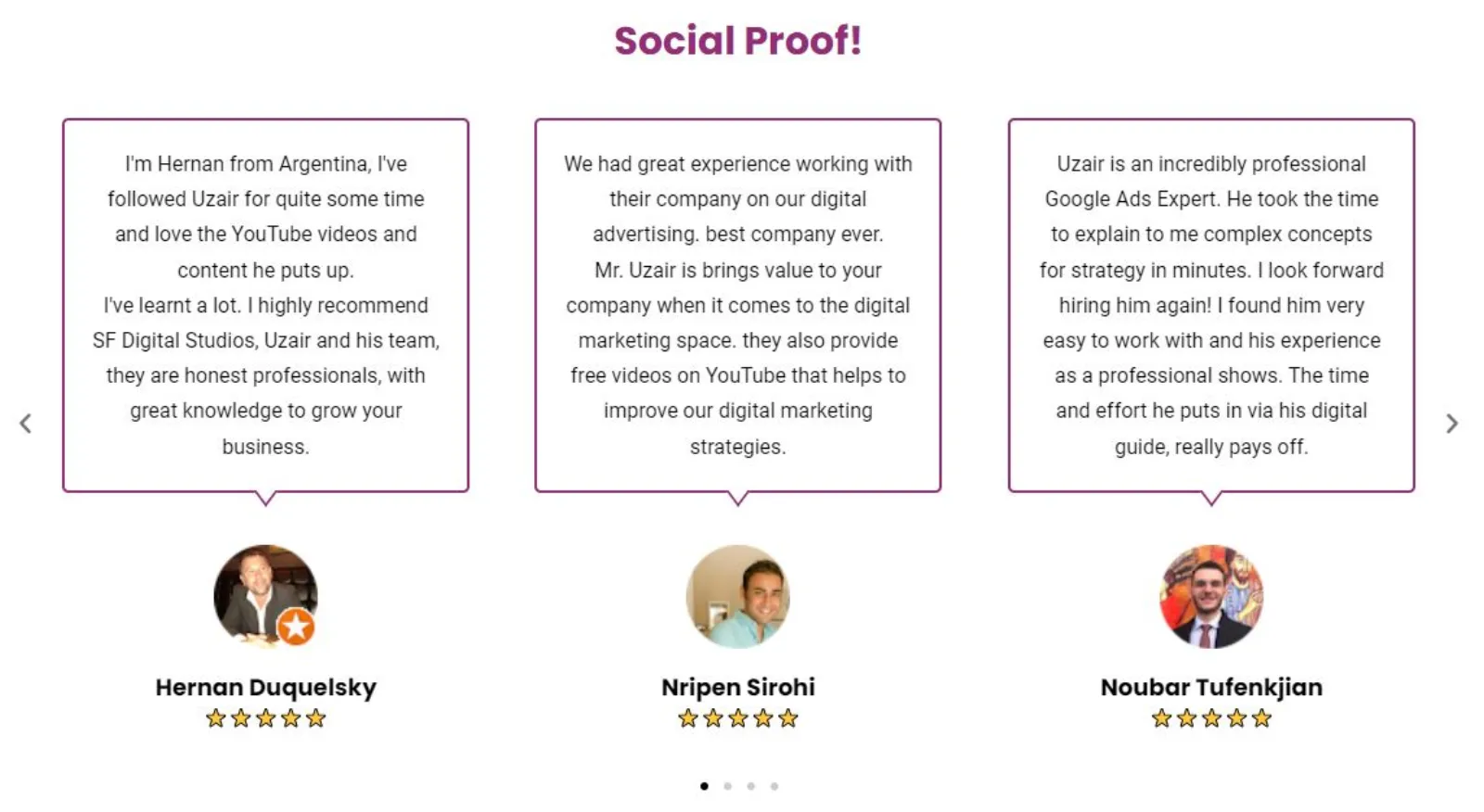 Social Proof And Reviews