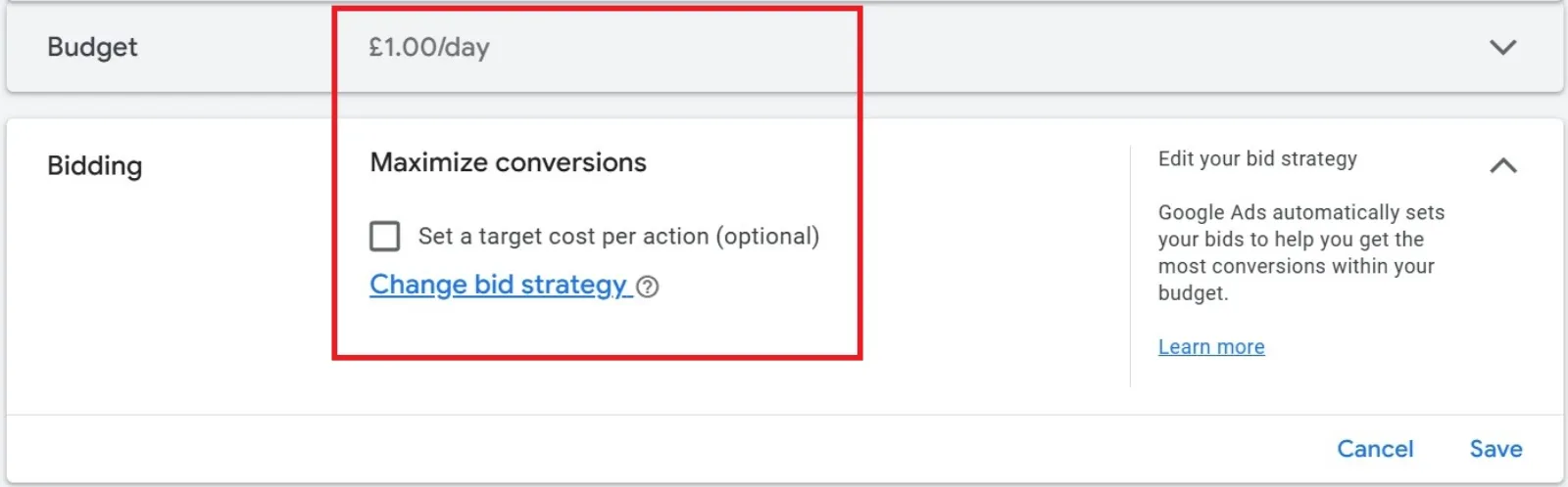 Your Budget or Bidding Strategy Isn't Right