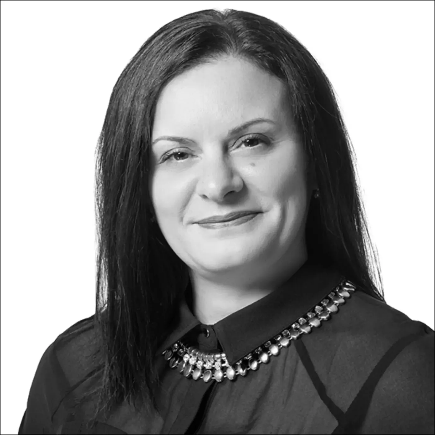 Black-and-white team headshot photographed for Christie Paul Hair, Leighton Buzzard